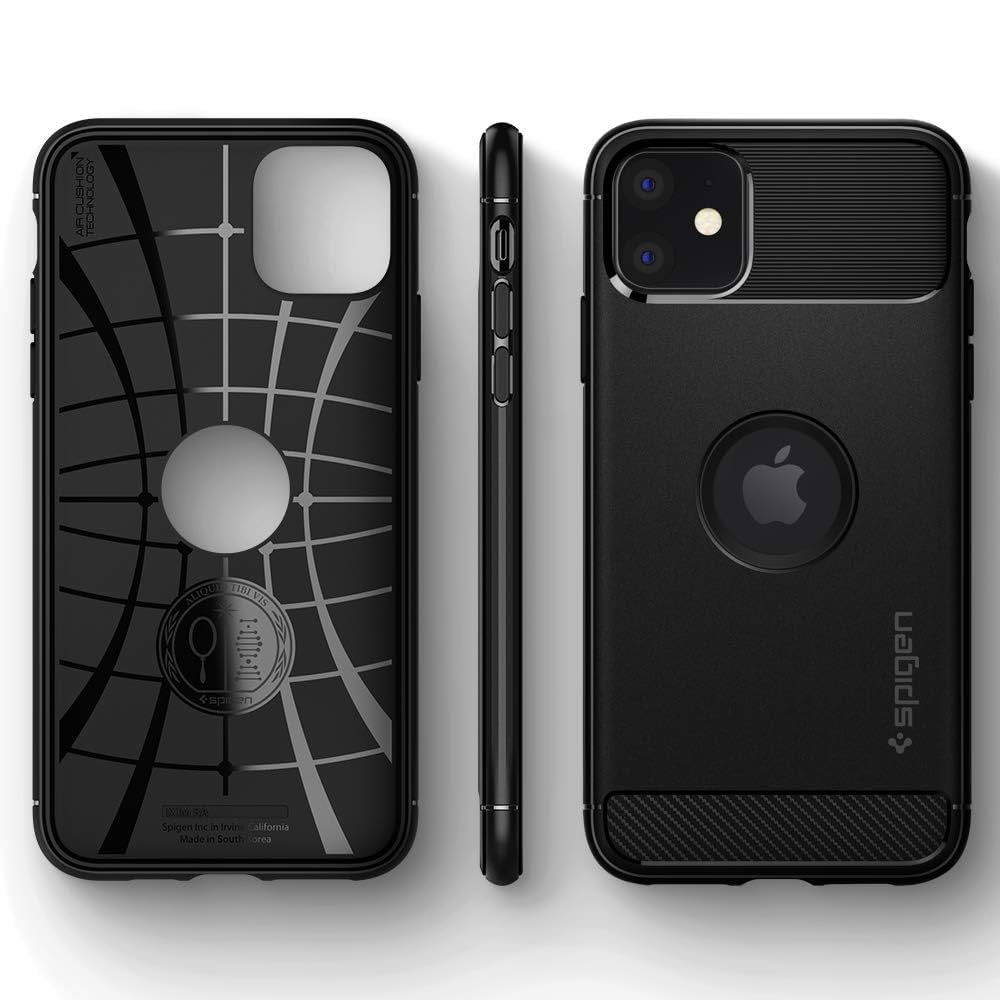 Apple - ryoniPhone 11 128GB ブラック美品spigenケース付き Amazon.com: Spigen Rugged Armor Designed for iPhone 11 Case